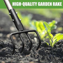 Long Hand Cultivator, Carbon Steel & Stainless Steel Tiller Cultivator, Garden Cultivator with Telescopic Handle and Soft Handle Cover, Hand Tiller for Digging Loosening Weeding by GreenHaven Gardens