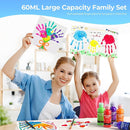 Nicpro 12 Colors Washable Finger Paint Set for Toddlers (2 oz), Non-Toxic & Baby Safe Paint for Hand and Feet, Mess Free Finger Painting Art Supplies for Kids Age 1-3 4 5 6+, Preschool Learning Gifts by TinyTreasures Baby Boutique