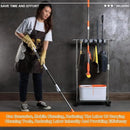 Stainless Steel Mop and Broom Holder with Wheels - Keep Your Cleaning Tools Organized! (S) by GreenHaven Gardens