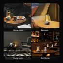 Portable Metal Table Lamp for Indoor/Outdoor ,Rechargeable Cordless LED Lamp, 3-Colour Infinitely Dimming Battery Powered Small Desk Lamp, Restaurant/Bedroom/Bar/Coffee/Camping Light (Sliver Set of 2) by CozyNest Decor