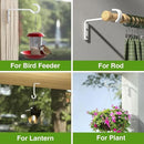 6 Inch 2 Pack Heavy Duty Outdoor Plant Hangers for Hanging Baskets, Iron Hanging Plant Brackets, Metal Plant Wall Hooks for Lantern, Bird Feeder, Windchime, White by GreenHaven Gardens