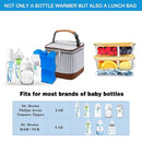 Breastmilk Cooler Bag with Ice Pack Fits 4 Baby Bottles Up to 5 Ounce, Baby Bottle Cooler Bag Great for Nursing Mom Daycare, Straps by TinyTreasures Baby Boutique