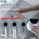 Toothbrush Holders Cleaner & Dryer for Bathroom - Mirror Wall Mounted [Rechargeable, Auto Sensor Open/Close Lid, LED Smart Screen] Adhesive Electric Tooth Brush Razor Holder with Cover for Home Travel by CozyNest Decor