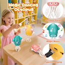 Magic Electric Dancing Octopus Toy with Led Light and Music,Playful Automatic Evasion Crawling Dancing Octopus with Fishing Rod,Smart Tentacle Explorer Dancing Squid Toy Tummy Time Baby Toys,Yellow by TinyTreasures Baby Boutique