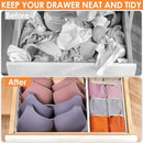 12 Pack Drawer Organizers for Clothing, 116 Large Compartments Fabric Dresser Closet Organizers and Storage Bins for Baby Clothing, Women Men Underwear Socks, Bra, Ties, College Dorm Room Essentials by CozyNest Decor