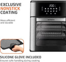 Air Fryer Oven 1800W, 12.7QT Capacity, Touchscreen Panel, Automatic Shut-Off – Black & Stainless Steel – Mondial by CozyNest Decor
