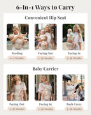 Baby Carrier Pro, MOMTORY Safety-Certified 6-in-1 Ultra Storage Baby Carrier Newborn to Toddler, Detachable Baby Holder Carrier with Hip Seat, Ergonomic Cozy Baby Body Carrier for 7-50lbs, Khaki by TinyTreasures Baby Boutique