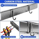 Garage Organization Tool Organizer Wall Mount, 48inch Heavy Duty Garden Tool organizer Storage System, Easy Install With 9 Adjustable Hooks, For Garage, Basement, Shed, Workshop(Black) by GreenHaven Gardens