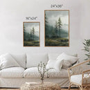 SIGNINART Large Misty Mountain Framed Canvas Wall Art, Green Forest River Scenery Wall Decor, Modern Foggy Wooden Landscape Artwork, Oil Style Nature Art Print for Living Room Bedroom Office 24"x36"x3 by CozyNest Decor