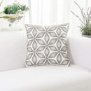 HWY 50 Grey Gray Decorative Throw Pillow Covers 18x18 Inch, Pack of 2 Embroidered Cotton Farmhouse Cushion Cover Pillow Case for Sofa Couch Living Room Bed Bedroon, Fashion Geometric Accent by CozyNest Decor