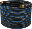 Fevone 75 ft Garden Hose, 2-Year Warranty, Heavy Duty Water Hose, Hybrid Polymer, Kink Resistance, Flexible, Durable, Solid Brass Fittings, 3/4" GHT, 5/8" ID, 600 PSI, by GreenHaven Gardens