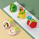 Jollybaby Newborn Plush Stuffed Fruit Rattle Toy for Stroller Car Seat Crib, Montessori Sensory Plush Pineapple Toy with Rattle and Mirro Toy for Baby 0-6-12 Month, Infant Baby Boy & Girl Shower Gift by TinyTreasures Baby Boutique