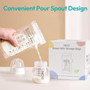 NCVI Breastmilk Storage Bags, 180 Count Milk Storage Bags for Breastfeeding, 7oz Breast Milk Storage Bags with Temp-Sensing, Doubled-Sealed, Hygienically, Self Standing, Easy Pour Spout, BPA Free by TinyTreasures Baby Boutique
