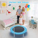 36" Mini Trampoline for Toddlers Ages 1–6 – Foldable Indoor/Outdoor Kids Rebounder with Foam Handle & Safety Padded Cover by TinyTreasures Baby Boutique