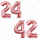 GOER Number 24 Balloons for 24th Birthday Party Decorations,42 Inch Jumbo Foil Helium 42 Balloons for 42nd Birthday Party Decoration (Rose Gold) by TinyTreasures Baby Boutique