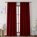 Simplebrand Ava Red Blackout Curtains for Bedroom 96 Inches Long 2 Panels, Solid Thermal Insulated, Energy Saving Nursery Window Treatment Curtains Blackout Drapes, W40 x L96 Inch, Red by TinyTreasures Baby Boutique