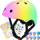 Color Gradient Adjustable Kids Bike Helmet Toddler Skateboard Helmets Boys Girls Child Ventilation Helmet for Multi-Sports Skating Cycling Scooter Balance by TinyTreasures Baby Boutique