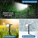 Solar Spot Lights Outdoor Waterproof IP65, 6 Pack Landscape Spotlights with 46 LEDs, 3 Modes Auto On/Off Solar Powered Flood Lights for Outside Pathway, Yard, Garden, Walkway (Cool White) by CozyNest Decor