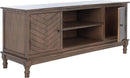 SAFAVIEH Magnolia TV Stand for up to 55" Flatscreen – Brown, 2 Doors with Interior Storage, 2 Open Shelves, Entertainment Media Console (MED5702C) by CozyNest Decor