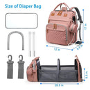 Jeryswet Baby Diaper Bags with Changing Station, Waterproof Large Capacity Diaper Bag Backpack for Moms Dads with USB Charging Port and Stroller Straps, Baby Shower Gifts, Pink by TinyTreasures Baby Boutique