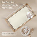 Niagara 1 Pack Viscose Made from Bamboo 100% Waterproof Crib Mattress Protector, Soft Breathable Crib Mattress Protector with Deep Pocket, Crib Mattress Pad for Toddler and Baby (52x28, Beige) by TinyTreasures Baby Boutique