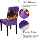 JQinHome Purple Halloween Chair Slipcover, Castle Chair Covers Set of 6, High Stretch Washable Chair Protector Cover for Dining Room, Kitchen,Home Party,Wedding Ceremony(Purple,6PC) by CozyNest Decor