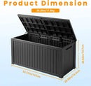 200 Gallon Waterproof Large Resin Deck Box Indoor/Outdoor Lockable Storage Container and Seating for Garden, Pool, and Patio (200 Gallon, Black) by GreenHaven Gardens