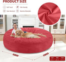 7FT Bean Bag Chair, Large Bean Bag Chairs with Memory Foam Filled, Fluffy Beanbag Sofa with Dutch Velvet Cover, Round BeanBag Chairs for Living Room, Playroom - Red by TinyTreasures Baby Boutique