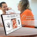 Baby Hand and Footprint Kit with Photo & Birth Details, Inkless Hand and Footprint Kit, Newborn Keepsake Plaque, Baby Shower Gifts (STYLE 1 (Fully Personalized) (Welcome Little One)) by TinyTreasures Baby Boutique