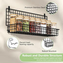 X-cosrack Spice Rack Wall Mount, 5 Tier Large Spice Rack Organizer for Efficient Storage, Height-Adjustable Hanging Spice Shelf for Kitchen and Pantry, Up to Storage 90 Jars(Patent No.:D909138S) by CozyNest Decor