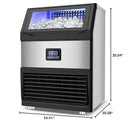 Commercial Ice Maker Machine 250LBS/24H with 75LBS Storage Bin, Stainless Steel Undercounter/Freestanding Ice Maker Machine for Home Bar Outdoor, 80PCS Ice Cubes Ice Machine, Self Cleaning by CozyNest Decor