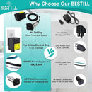 BESTILL Garbage Disposal Air Switch Kit, Square Raised Push Button Ideal for Long Nails, Cordless Sink Top Brass Switch for Food Waste Disposer, Matte Black, Compatible with all Garbage Disposals by CozyNest Decor