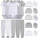 Kiddiezoom Unisex Baby Layette Essentials Giftset Clothing Set 19-Piece For Newborn Baby by TinyTreasures Baby Boutique