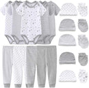 Kiddiezoom Unisex Baby Layette Essentials Giftset Clothing Set 19-Piece For Newborn Baby by TinyTreasures Baby Boutique