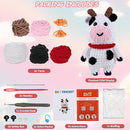 Crochet Animal Kit – 10in Big Adorable COW, Amigurumi Crochet Kit For Intermediate Advanced Level, Kids Knitting Kit With Detailed Videos Tutorials, Yarn, Crochet Hook, Best Gift For Crochet Lovers by TinyTreasures Baby Boutique