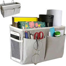 Bedside Caddy, Bedside Hanging Storage Organizer for College Dorm Bed, Bunk and Hospital Beds, Can be Placed Books, Phones,Keys, Glasses，Magazine Holder (Grey, 1) by CozyNest Decor