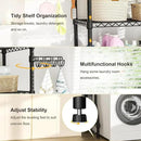 Ulif U8 Laundry Room Storage Organizer, Over The Washer and Dryer Storage Shelves for Laundry Organization, 35" W x 17.3" D x 76.2" H, Suit Washing Machine Width Within 32.6", Hold 304 lb, Black by CozyNest Decor