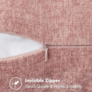 MIULEE Pack of 2 Couch Throw Pillow Covers 20x20 Inch Blush Pink Farmhouse Decorative Pillow Covers with Stitched Edge Soft Chenille Solid Dyed Spring Pillow Covers for Sofa Bed Living Room by CozyNest Decor