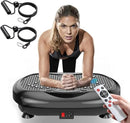 Vibration Plate Exercise Machine - Whole Body Workout Vibration Platform Lymphatic Drainage Machine for Weight Loss Home Fitness with Resistance Bands Remote by CozyNest Decor