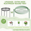 iDavosic.ly 5 Tier Large Plant Stand Indoor, 10 Inch Wide Corner Tall Metal Plant Stands Outdoor for Multiple Plants, Folding Tiered Flower Display Holder Rack Shelf, Light Green by GreenHaven Gardens