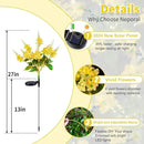 Neporal Solar Flowers Outdoor Waterproof Yellow, Decorative Garden Lights Solar Powered Dusk to Dawn, 8-Stem, 2 Lighting Modes Plants Lights for Yard, Backyard, Porch (Yellow) by GreenHaven Gardens