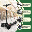 Besrey Kick Scooter for Kids Ages 3-10, 3-Wheel Folding Scooter with Adjustable Height, LED Light Wheels, Extra Wide Deck for Outdoor Activities by TinyTreasures Baby Boutique