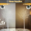 2 Pack 4FT 100LED Christmas Lighted Birch Tree, Timer Function Prelit Artificial Tree Lamp Plug in with Warm White Lights, 2 Modes Twinkling Twig Trees for Indoor Outdoor Party Christmas Decorations by CozyNest Decor
