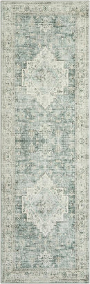 LIVEBOX Washable 2.5x8 Runner Rugs for Entryway Bathroom, Boho Kitchen Floor Mats Long Rug Runners for Hallways Non Slip, Farmhouse Low-Pile Carpet Runners for Laundry Room, Sage Green by TinyTreasures Baby Boutique