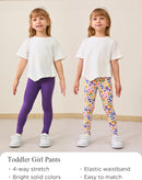 Toddler Girls Leggings 2-Pack Bamboo Viscose Little Girls Casual Stretch Pants by TinyTreasures Baby Boutique