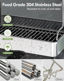 BOOSINY Extra Large Stainless Steel Dish Drying Rack, 2 Tier Dish Racks for Kitchen Counter, Dish Drainer with Drainboard Set, Full Size Dish Dryer Rack with Utensil Holder, Black by CozyNest Decor