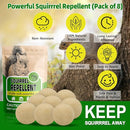 Squirrel Repellent Outdoor, Chipmunk Repellent for Attic/Garden/Bird Feeders/Plants/Cars, Deterrent Squirrels, Keep Chipmunks Away-Pack of 8 by TinyTreasures Baby Boutique