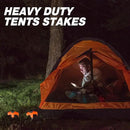 Hicarer 20 Pcs 20 Pcs 8'' Screw in Tent Stakes Heavy Duty Ground Metal Stakes for Inflatables with Hex Head Driver for Outdoor Camping Tent Inflatable Garden Decor (Orange) by CozyNest Decor