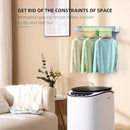 Laundry Drying Rack Collapsible, Wall Mounted Clothes Drying Rack Wall, Space Saving Drying Rack for Laundry, 19.8" Wide, 3 Aluminum Rods, 50 lb Capacity by CozyNest Decor