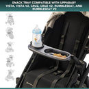 Snack Tray Fits for UPPAbaby Vista V2, Vista, Cruz, Cruz V2, RumbleSeat, RumbleSeat V2, Snack Tray with Cup Holder, Dishwasher Safe, Quick Attachment, Folds with Stroller, Stroller Accessories by TinyTreasures Baby Boutique